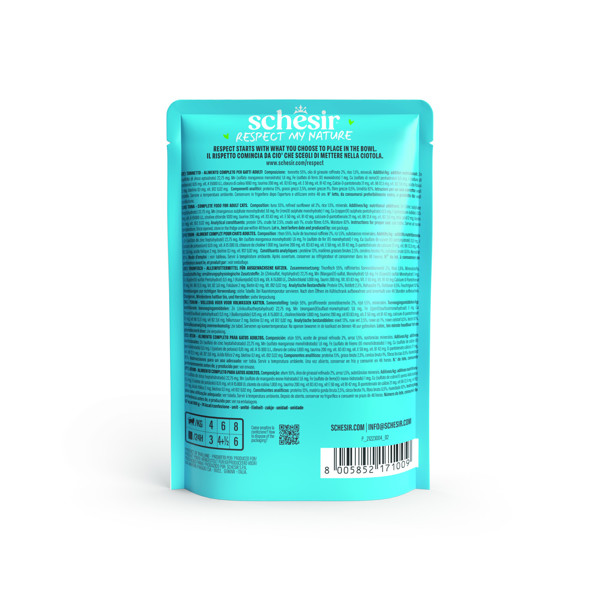 SCHESIR Complete Nutrition Tuna skanėstas katėms su tunu, 85g