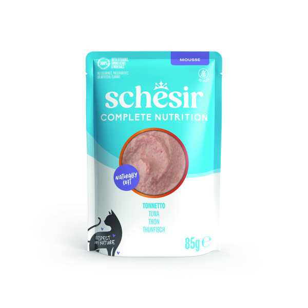 SCHESIR Complete Nutrition Tuna visavertis skanėstas katėms su tunu, 85g