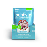 SCHESIR Complete Nutrition Tuna with seabass skanėstas katėms su tunu ir ešeriu, 85g