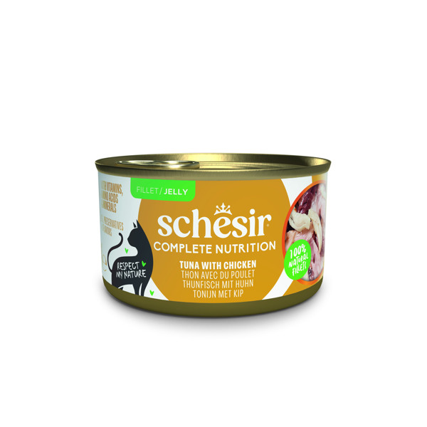 SCHESIR Complete Nutrition Tuna with chicken konservai katėms su tunu ir vištiena, 85g