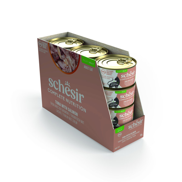 SCHESIR Complete Nutrition Tuna with salmon konservai katėms su tunu ir lašiša, 85g