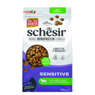 SCHESIR Monoprotein Formula Sensitive Lamb sausas maistas jautrioms katėms su ėriena,  300g+100g