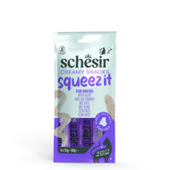 SCHESIR Squeez It Duck kreminis skanėstas katėms su antimi, 4x15g
