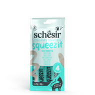 SCHESIR Squeez It Tuna kreminis skanėstas katėms su tunu, 4x15g