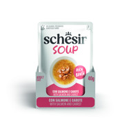 SCHESIR Soup Salmon and carrot sriuba katėms su lašiša ir morkomis,  40g