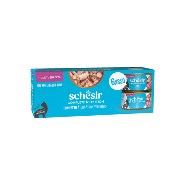 SCHESIR Complete Nutrition Tuna sriuba katėms su tunu, 6x85g