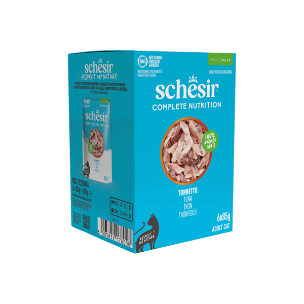 SCHESIR Complete Nutrition Tuna visavertis skanėstas katėms su tunu, 6x85g 