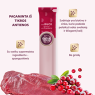 DELICKCIOUS kreminiai skanėstai su antiena ir spanguolėmis suaugusiems šunims (4x15 g), 60 g