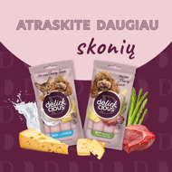 DELICKCIOUS kreminiai skanėstai su antiena ir spanguolėmis suaugusiems šunims (4x15 g), 60 g