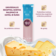 DELICKCIOUS kreminiai skanėstai su pienu ir sūriu suaugusiems šunims ir katėms (4x15 g), 60 g