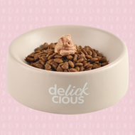 DELICKCIOUS kreminiai skanėstai su jautiena, sūriu ir smidrais suaugusiems šunims (4x15 g), 60 g