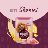 DELICKCIOUS konservuotas pašaras su ėriena ir uogomis suaugusiems šunims, 80 g