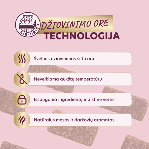 DELICKCIOUS ore džiovinti skanėstai su kalakutiena, morkomis ir obuoliais suaugusiems šunims, 80 g