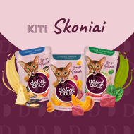 DELICKCIOUS konservuotas pašaras su ėriena ir vištiena suaugusioms katėms, 85 g