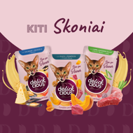 DELICKCIOUS konservuotas pašaras su lašiša  ir sūriu suaugusioms katėms, 85 g