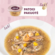 DELICKCIOUS konservuotas pašaras suaugusioms katėms - krevečių sriuba su sardinėmis, 80 g