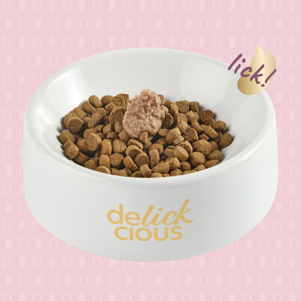 DELICKCIOUS kreminiai skanėstai su ėriena ir ryžiais suaugusioms katėms (4x15 g), 60 g