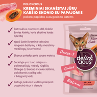 DELICKCIOUS kreminiai skanėstai su jūrų karšiu ir papajomis suaugusioms katėms (4x15 g), 60 g