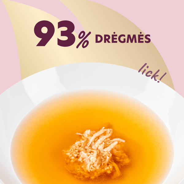 DELICKCIOUS pašaro papildas suaugusioms katėms - sriuba su tunu, 140 g