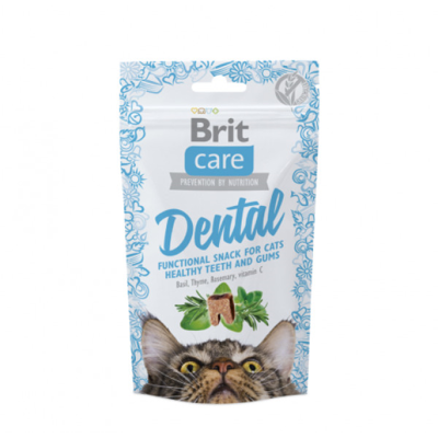 BRIT CARE Dental skanėstas dantų priežiūrai katėms, 50 g