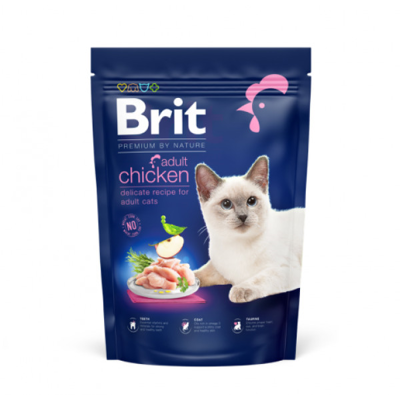 BRIT PREMIUM  sausas pašaras su vištiena suaugusioms katėms, 800 g