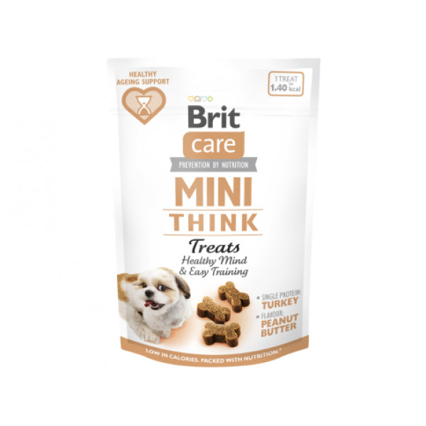 BRIT CARE Think skanėstai protinei veiklai su kalakutiena šunims, 50 g