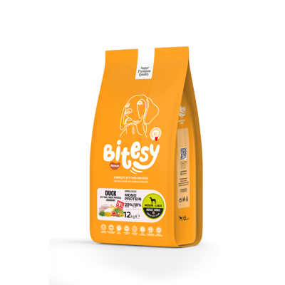 BITESY PLATINUM Monoprotein sausas maistas su antimi ir batatai šunims, 12kg