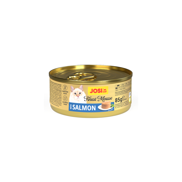 JOSICAT Finest Mousse konservuotas skanėstas su lašiša katėms, 85g