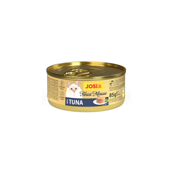 JOSICAT Finest Mousse konservuotas skanėstas su tunu katėms, 85g