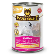 WOLFSBLUT VetLine Hypoallergenic dietinis konservuotas pašaras su hidrolizuota vištiena šunims, 395g