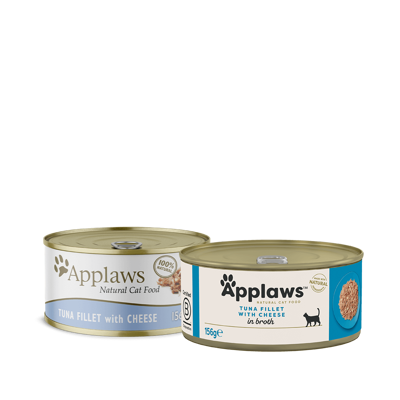 APPLAWS Cat Tin Tuna Fillet with Cheese konservai katėms su tunu ir sūriu, 156g
