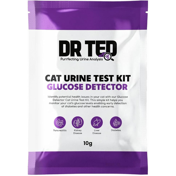 DR. TED šlapimo testo rinkinys katėms - gliukozei šlapime nustatyti, 10 g