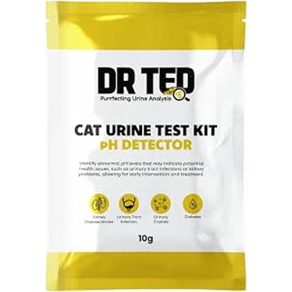 DR. TED šlapimo testo rinkinys katėms - pH lygiui šlapime nustatyti, 10 g