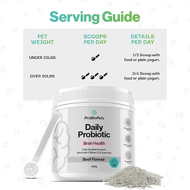 PROBIOPETS Brain Health probiotikai smegenų veiklai šunims, 100 g