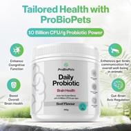 PROBIOPETS Brain Health probiotikai smegenų veiklai šunims, 100 g