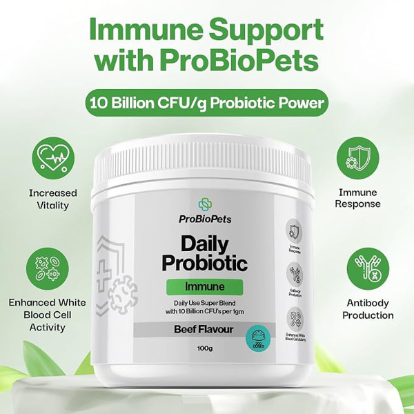 PROBIOPETS Immune probiotikis imunitetui šunims, 100 g