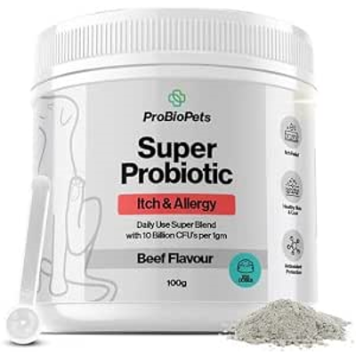 PROBIOPETS Itch&Allergy probiotikai nuo niežėjimo ir alergijų šunims, 100 g