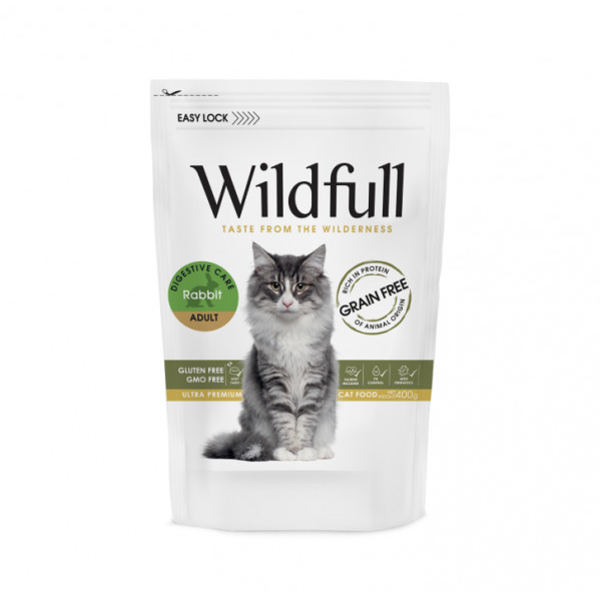 WILDFULL Rabbit Adult sausas pašaras su triušiena suaugusioms katėms, 400 g