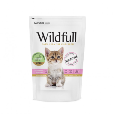 WILDFULL Rabbit Kitten sausas pašaras su triušiena kačiukams, 400 g