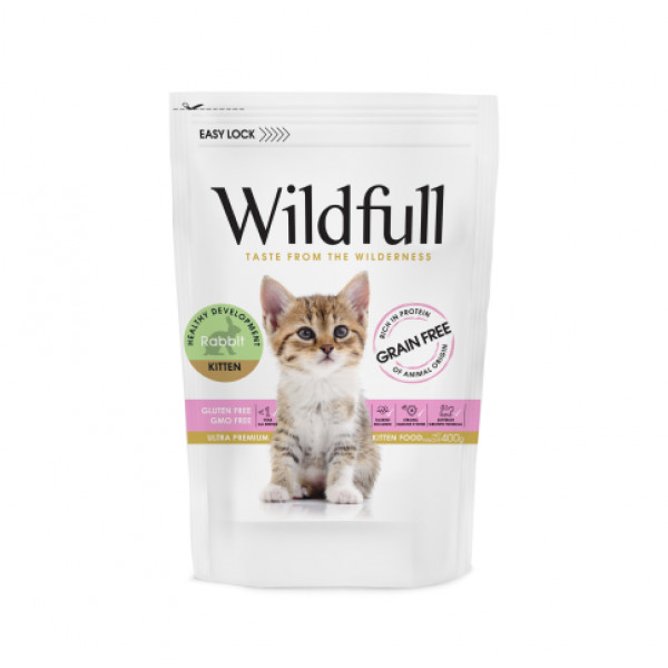 WILDFULL Rabbit Kitten sausas pašaras su triušiena kačiukams, 400 g