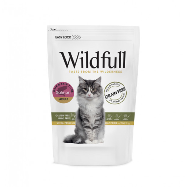 WILDFULL Salmon Adult sausas pašaras su lašiša suaugusioms katėms, 400 g