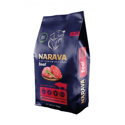 NARAVA High Premium sausas pašaras su jautiena suaugusiems šunims, 2 kg