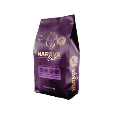 NARAVA High Premium sausas pašaras su žuvimi sterilizuotoms katėms, 10 kg