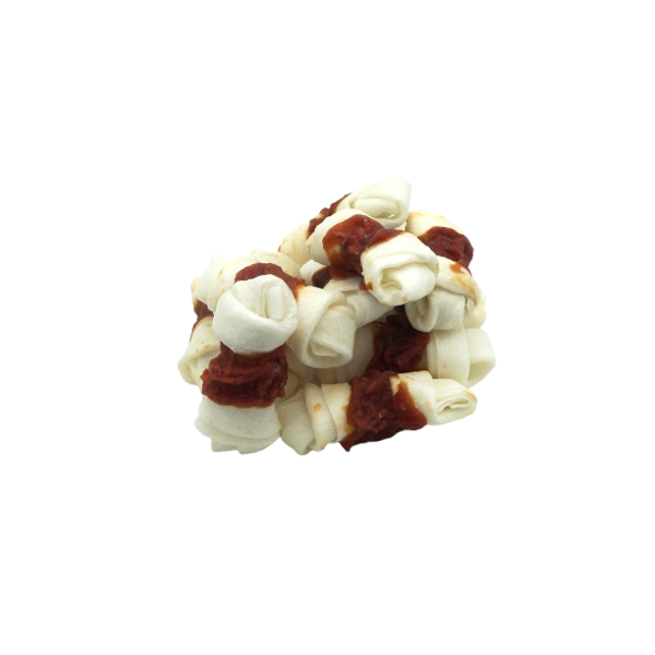 REAL DOG SNACKS kaulas su mazgais, apsuktas antiena, 500 g 