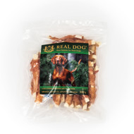 REAL DOG SNACKS menkės juostelės, apsuktos vištiena, 500 g