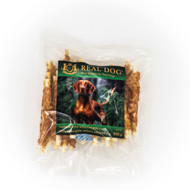 REAL DOG SNACKS Odos pagaliukai, apsukti vištiena 11cm, 500 g