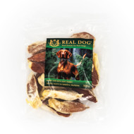 REAL DOG SNACKS triušio ausys su minkšta triušiena, 500 g