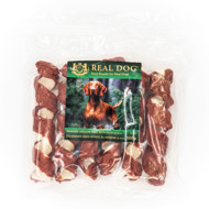 REAL DOG SNACKS žaliaminės odos spyruoklė su antiena, 500 g 