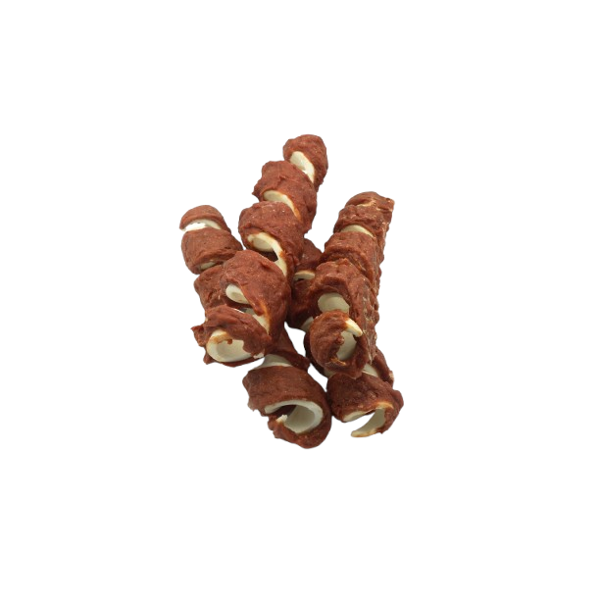 REAL DOG SNACKS žaliaminės odos spyruoklė su antiena, 500 g 