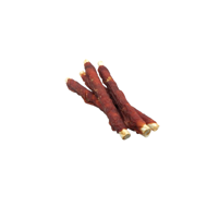 REAL DOG SNACKS žaliaminės odos ritinys su antiena, 500 g 